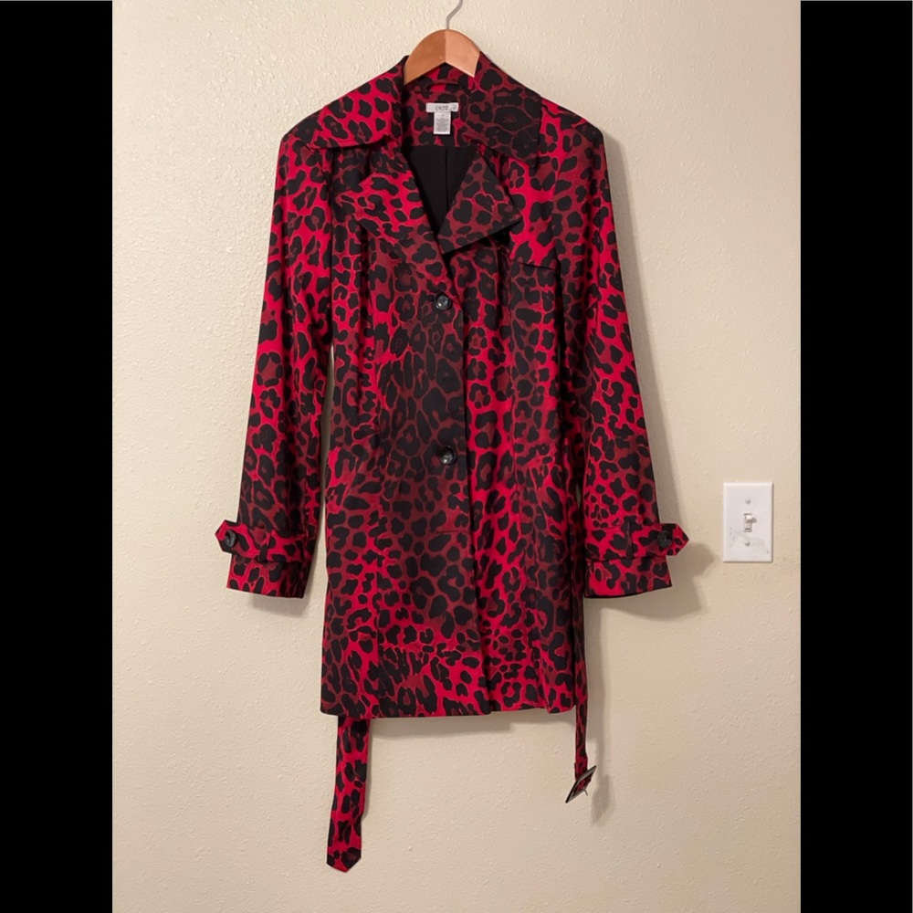Cheetah print Trench coat